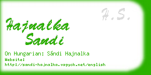 hajnalka sandi business card